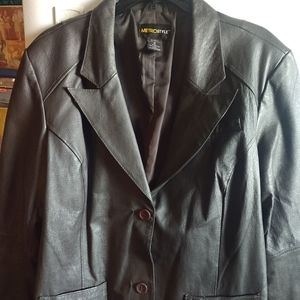 Women's Metrostyle leather blazer